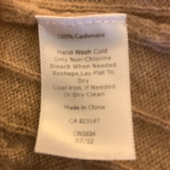 Talbots Tan Cashmere Cardigan - Picture 3 of 5